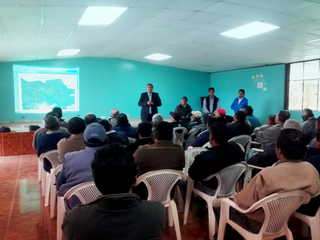 Socialización entre técnicos de la Prefectura del Carchi, CESA y representantes de las juntas de regantes de Espejo y Bolívar.